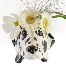Load image into Gallery viewer, Vase, Hand Painted Ceramic Wall Mount Dalmatian Dog Head Decorative Vase / Storage Pot
