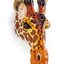 Load image into Gallery viewer, Vase, Hand Painted Ceramic Wall Mount Giraffe Head Decorative Vase / Storage Pot
