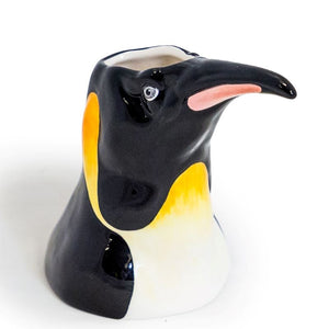 Vase, Hand Painted Ceramic Penguin Head Decorative Vase / Storage Pot