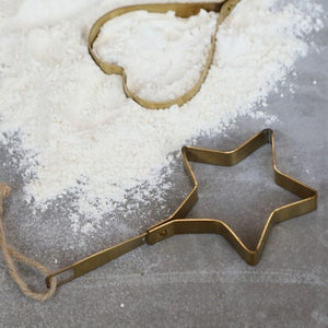 Star Cookie Cutter in Brass Finish.  Beautiful Danish Kitchen Accessory